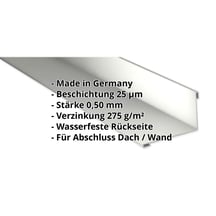 Wandanschluss | 160 x 115 mm | 95° | Stahl 0,50 mm | 25 µm Polyester | 9002 - Grauweiß #2