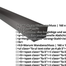 Wandanschluss | 160 x 115 mm | 95° | Stahl 0,50 mm | 25 µm Polyester | 9005 - Tiefschwarz #2