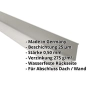 Wandanschluss | 160 x 115 mm | 95° | Stahl 0,50 mm | 25 µm Polyester | 9006 - Weißaluminium #2