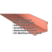 Wandanschluss | 160 x 115 mm | 95° | Stahl 0,50 mm | 35 µm Mattpolyester | 75 - Ziegelrot #2