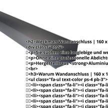 Wandanschluss | 160 x 115 mm | 95° | Aluminium 0,70 mm | 25 µm Polyester | 7016 - Anthrazitgrau #2