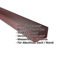 Wandanschluss | 220 x 150 mm | 95° | Stahl 0,50 mm | 25 µm Polyester | 3005 - Weinrot #2