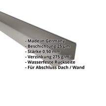 Wandanschluss | 220 x 150 mm | 95° | Stahl 0,50 mm | 25 µm Polyester | 9007 - Graualuminium #2