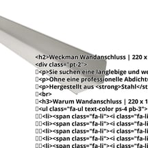 Wandanschluss | 220 x 150 mm | 95° | Stahl 0,75 mm | 25 µm Polyester | 9006 - Weißaluminium #2