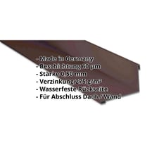 Wandanschluss | 220 x 150 mm | 95° | Stahl 0,50 mm | 60 µm TTHD | 8017 - Schokoladenbraun #2