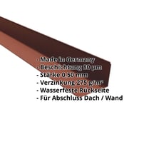 Wandanschluss | 220 x 150 mm | 95° | Stahl 0,50 mm | 80 µm Shimoco | 8004 - Kupferbraun #2