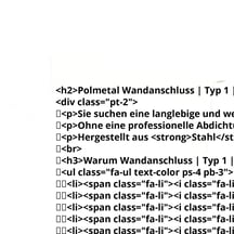 Wandanschluss | Typ 1 | 100 x 110 x 2000 mm | 90° | Stahl 0,75 mm | 50 µm PURLAK® | 9002 - Grauweiß #2