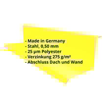 Wandanschluss | Typ 1 | 100 x 110 x 2000 mm | 90° | Stahl 0,50 mm | 25 µm Polyester | 1021 - Rapsgelb #2