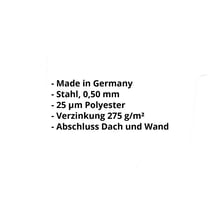 Wandanschluss | Typ 1 | 100 x 110 x 2000 mm | 90° | Stahl 0,50 mm | 25 µm Polyester | 9010 - Reinweiß #2