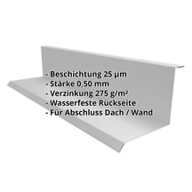 Wandanschluss | Typ 1 | 100 x 110 x 2000 mm | 90° | Stahl 0,50 mm | 25 µm Polyester | 9007 - Graualuminium #2