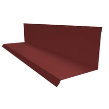 Wandanschluss | Typ 2 | 100 x 110 x 2000 mm | 90° | Aluminium 0,70 mm | 25 µm Polyester | 8012 - Rotbraun #1