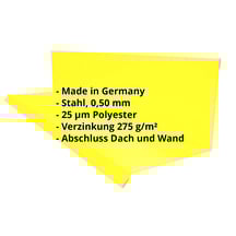 Wandanschluss | Typ 2 | 100 x 110 x 2000 mm | 90° | Stahl 0,50 mm | 25 µm Polyester | 1021 - Rapsgelb #2