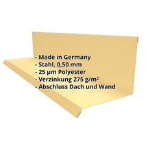 Wandanschluss | Typ 2 | 100 x 110 x 2000 mm | 90° | Stahl 0,50 mm | 25 µm Polyester | 1002 - Sandgelb #2