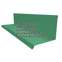 Wandanschluss | Typ 2 | 100 x 110 x 2000 mm | 90° | Stahl 0,50 mm | 25 µm Polyester | 6029 - Minzgrün #2