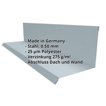 Wandanschluss | Typ 2 | 100 x 110 x 2000 mm | 90° | Stahl 0,50 mm | 25 µm Polyester | 7000 - Fehgrau #2