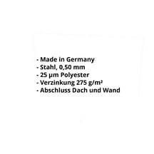 Wandanschluss | Typ 2 | 100 x 110 x 2000 mm | 90° | Stahl 0,50 mm | 25 µm Polyester | 9010 - Reinweiß #2