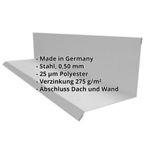 Wandanschluss | Typ 2 | 100 x 110 x 2000 mm | 90° | Stahl 0,50 mm | 25 µm Polyester | 9007 - Graualuminium #2