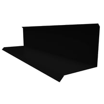 Wandanschluss | Typ 3 | 100 x 110 x 2000 mm | 90° | Stahl 0,50 mm | 35 µm Mattpolyester | 033 - Schwarz #1