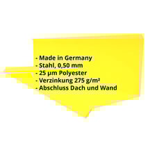 Wandanschluss | Typ 3 | 100 x 110 x 2000 mm | 90° | Stahl 0,50 mm | 25 µm Polyester | 1021 - Rapsgelb #2
