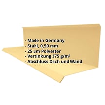 Wandanschluss | Typ 3 | 100 x 110 x 2000 mm | 90° | Stahl 0,50 mm | 25 µm Polyester | 1002 - Sandgelb #2