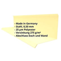 Wandanschluss | Typ 3 | 100 x 110 x 2000 mm | 90° | Stahl 0,50 mm | 25 µm Polyester | 1015 - Hellelfenbein #2