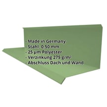 Wandanschluss | Typ 3 | 100 x 110 x 2000 mm | 90° | Stahl 0,50 mm | 25 µm Polyester | 6011 - Resedagrün #2