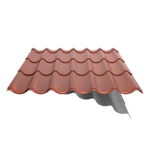 Pfannenblech 2/1060 | Anti-Tropf 1000 g/m² | Stahl 0,50 mm | 80 µm Shimoco | 8004 - Kupferbraun #6