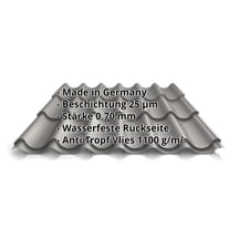 Pfannenblech 2/1060 | Anti-Tropf 1000 g/m² | Aluminium 0,70 mm | 25 µm Polyester | 9007 - Graualuminium #2