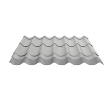 Pfannenblech 2/1060 | Anti-Tropf 700 g/m² | Stahl 0,50 mm | 25 µm Polyester | 9006 - Weißaluminium #4