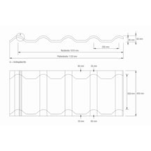 Pfannenblech EUROPA | Anti-Tropf 1000 g/m² | Stahl 0,50 mm | 25 µm Polyester | 6020 - Chromoxidgrün #7