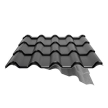 Pfannenblech EUROPA | Anti-Tropf 1000 g/m² | Stahl 0,50 mm | 25 µm Polyester | 9005 - Tiefschwarz #5