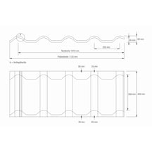 Pfannenblech EUROPA | Anti-Tropf 1000 g/m² | Stahl 0,50 mm | 35 µm Mattpolyester | 23 - Dunkelgrau #7