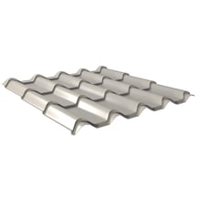 Pfannenblech EUROPA | Anti-Tropf 1000 g/m² | Aluminium 0,70 mm | 25 µm Polyester | 9006 - Weißaluminium #1