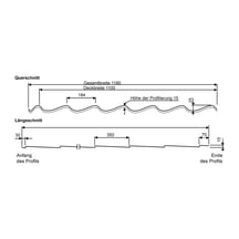 Pfannenblech Szafir 350/15 | Anti-Tropf 700 g/m² | Stahl 0,50 mm | 50 µm PURLAK® | 028 - Kirschrot #7