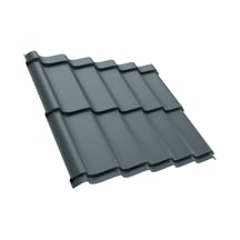 Pfannenblech Szafir 350/15 | Anti-Tropf 700 g/m² | Stahl 0,50 mm | 25 µm Polyester | 7000 - Fehgrau #1