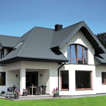 Pfannenblech Szafir 350/15 | Anti-Tropf 700 g/m² | Stahl 0,50 mm | 25 µm Polyester | 7000 - Fehgrau #11