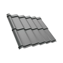 Pfannenblech Szafir 350/15 | Anti-Tropf 700 g/m² | Stahl 0,50 mm | 25 µm Polyester | 9006 - Weißaluminium #1