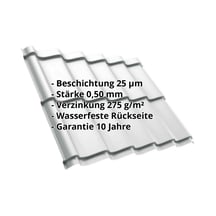 Pfannenblech Szafir 350/15 | Stahl 0,50 mm | 25 µm Polyester | 7035 - Lichtgrau #2
