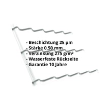 Pfannenblech Szafir 350/15 | Stahl 0,50 mm | 25 µm Polyester | 9010 - Reinweiß #2