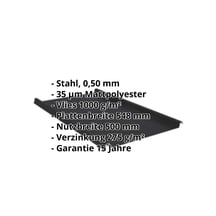 Stehfalzblech 33/500-LE | Dach | Anti-Tropf 1000 g/m² | Stahl 0,50 mm | 35 µm Mattpolyester | 33 - Schwarz #2