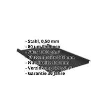 Stehfalzblech 33/500-LE | Dach | Anti-Tropf 1000 g/m² | Stahl 0,50 mm | 80 µm Shimoco | 9005 - Tiefschwarz #2