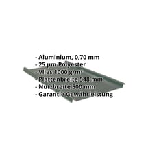 Stehfalzblech 33/500-LE | Dach | Anti-Tropf 1000 g/m² | Aluminium 0,70 mm | 25 µm Polyester | 6005 - Moosgrün #2