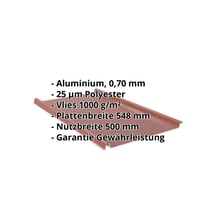 Stehfalzblech 33/500-LE | Dach | Anti-Tropf 1000 g/m² | Aluminium 0,70 mm | 25 µm Polyester | 8012 - Rotbraun #2