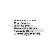 Stehfalzblech 33/500-LE | Dach | Anti-Tropf 1000 g/m² | Aluminium 0,70 mm | 25 µm Polyester | 9006 - Weißaluminium #2