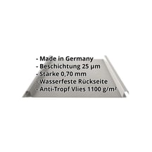 Stehfalzblech 33/500-LE | Dach | Anti-Tropf 700 g/m² | Aluminium 0,70 mm | 25 µm Polyester | 9007 - Graualuminium #2
