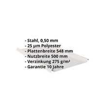 Stehfalzblech 33/500-LE | Dach | Stahl 0,50 mm | 25 µm Polyester | 7035 - Lichtgrau #2