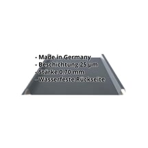 Stehfalzblech 33/500-LE | Dach | Aluminium 0,70 mm | 25 µm Polyester | 7016 - Anthrazitgrau #2