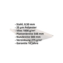 Stehfalzblech 33/500-LR | Dach | Anti-Tropf 1000 g/m² | Stahl 0,50 mm | 25 µm Polyester | 7035 - Lichtgrau #2