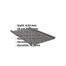 Stehfalzblech 33/500-LR | Dach | Anti-Tropf 700 g/m² | Stahl 0,63 mm | 25 µm Polyester | 8017 - Schokoladenbraun #2