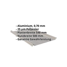 Stehfalzblech 33/500-LR | Dach | Aluminium 0,70 mm | 25 µm Polyester | 9007 - Graualuminium #2